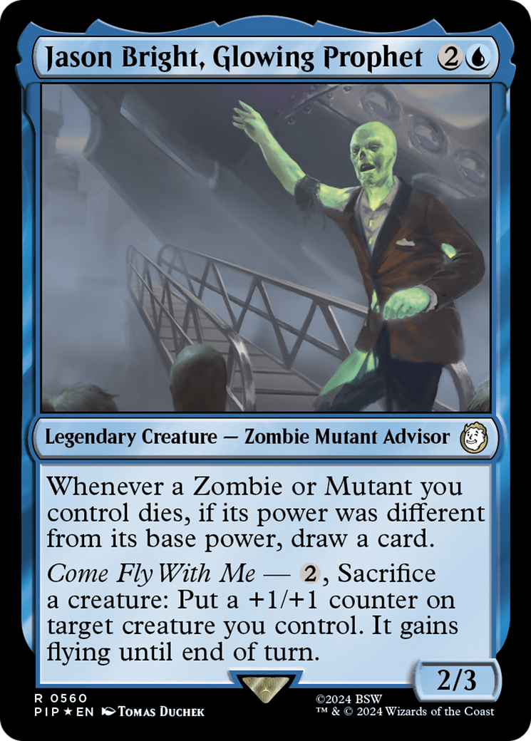 Jason Bright, Glowing Prophet (Surge Foil) [Fallout] - Trinity Hobby