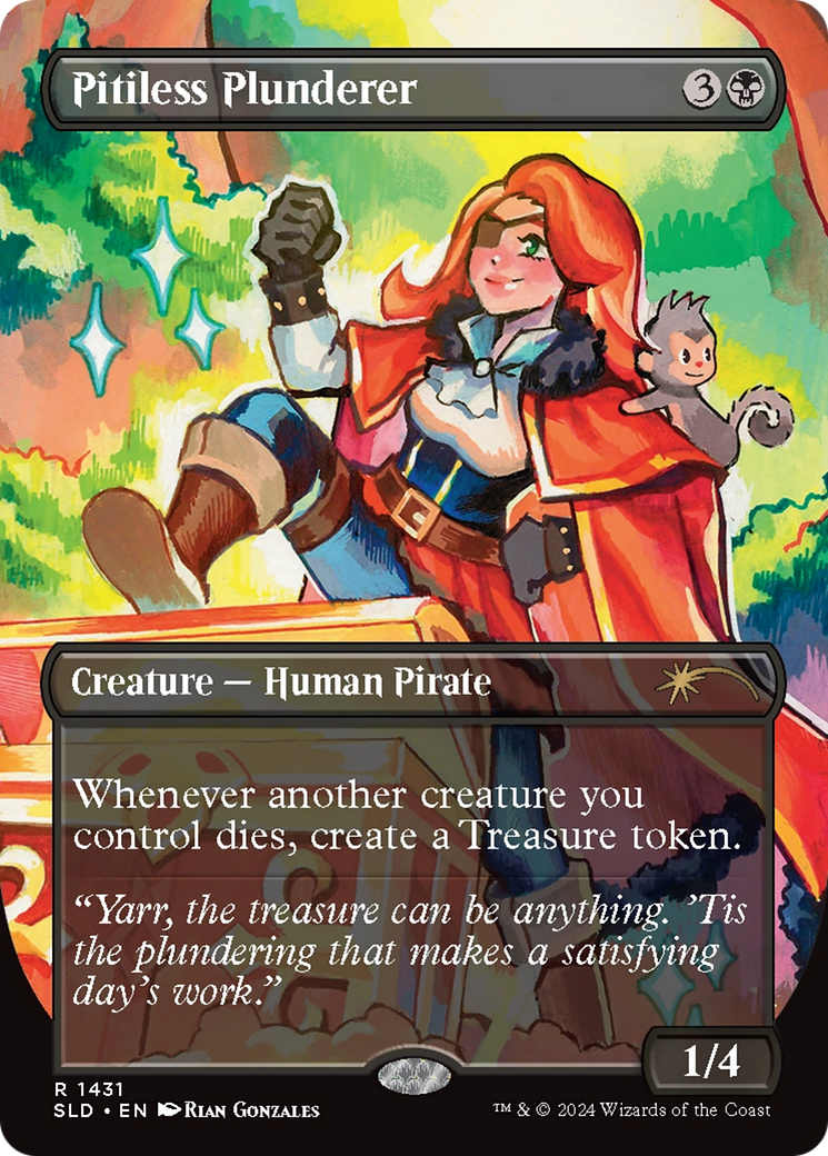 Pitiless Plunderer  [Foil]  (SLD-1431) - [Secret Lair Drop] (Borderless) - Trinity Hobby