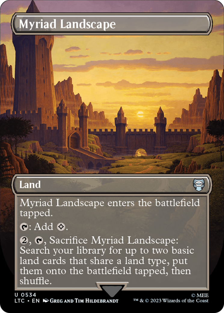 Myriad Landscape (Borderless) [The Lord of the Rings: Tales of Middle-Earth Commander] - Trinity Hobby
