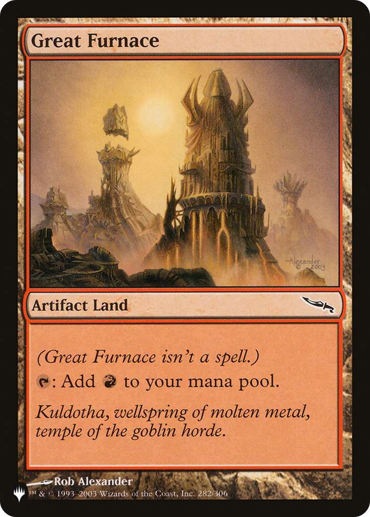 Great Furnace (MRD) [The List] - Trinity Hobby