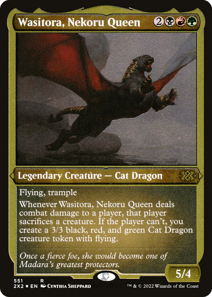 Wasitora, Nekoru Queen (Foil Etched)  [Foil]  (2X2-551) - [Double Masters 2022] - Trinity Hobby