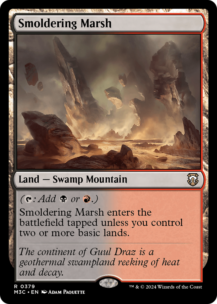 Smoldering Marsh  [Foil]  (M3C-379) - [Modern Horizons 3 Commander] - Trinity Hobby