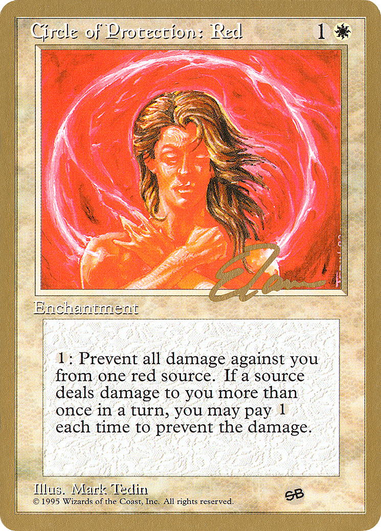 Circle of Protection: Red (Eric Tam) (SB) [Pro Tour Collector Set] - Trinity Hobby
