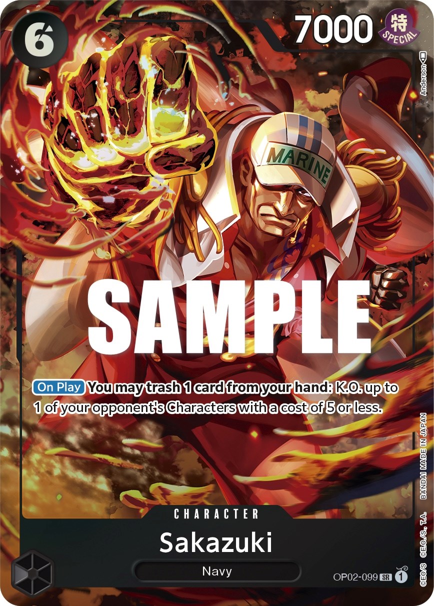 Sakazuki (Alternate Art) (OP02-099) - [Paramount War] Foil - Trinity Hobby