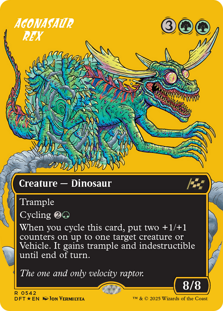 Agonasaur Rex (Borderless) (First-Place Foil) [Aetherdrift] - Trinity Hobby
