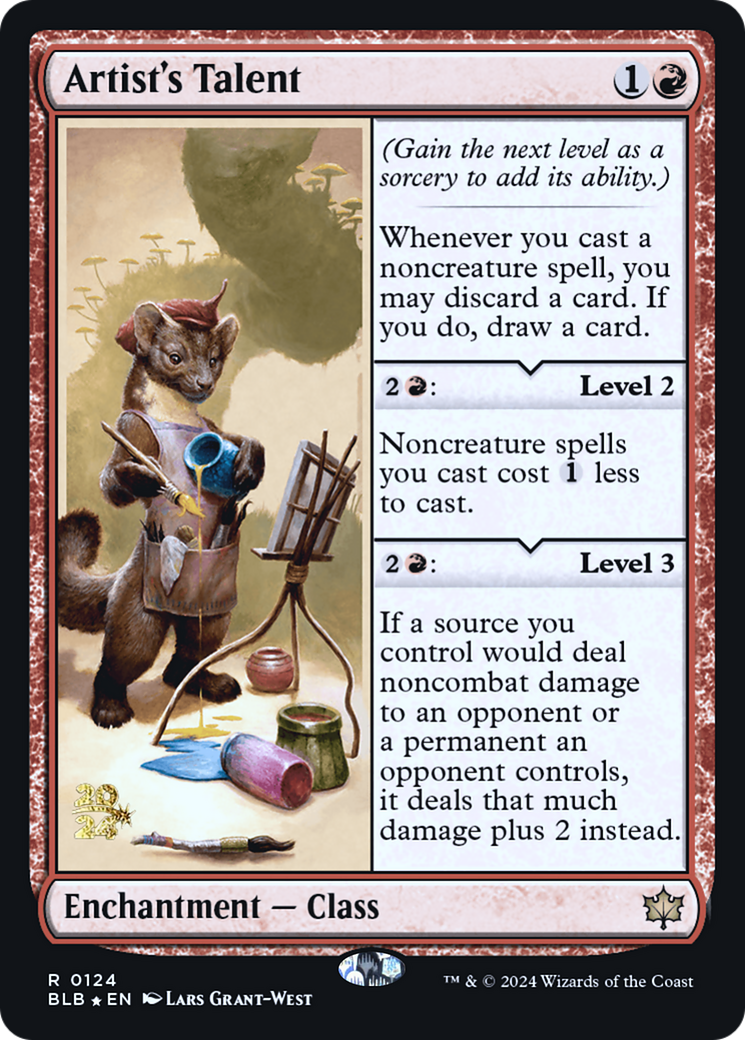 Artist's Talent [Bloomburrow Prerelease Promos] - Trinity Hobby