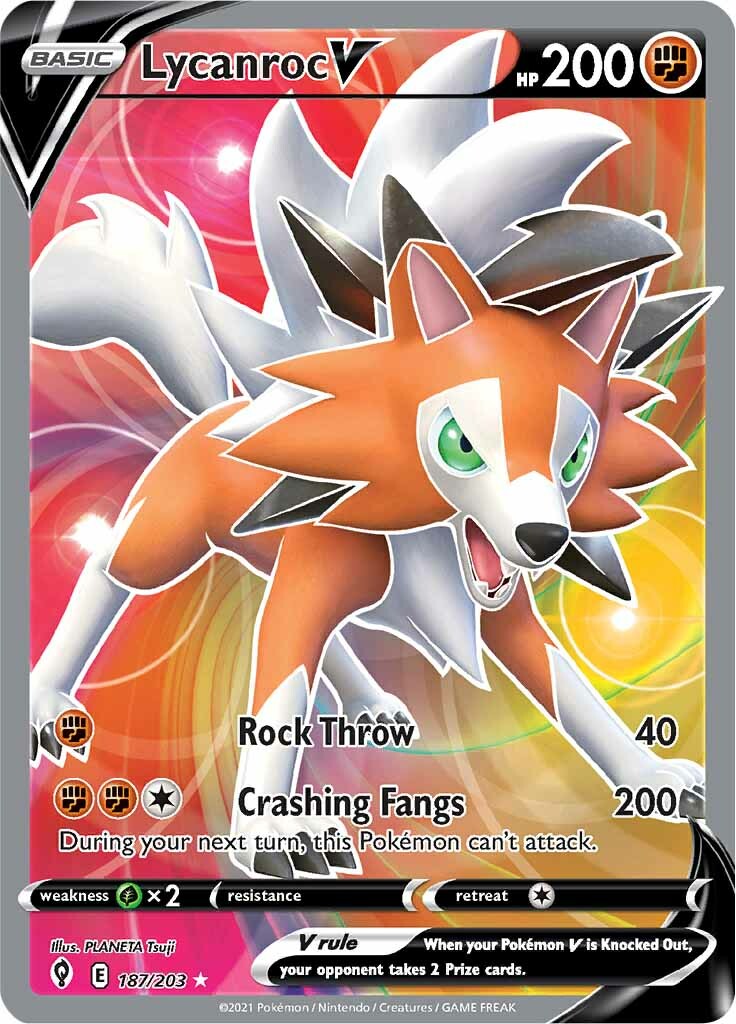 Lycanroc V (187/203) [Sword & Shield: Evolving Skies] - Trinity Hobby