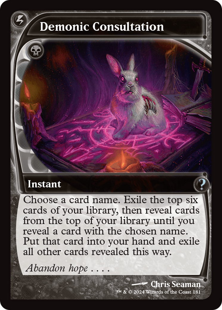 Demonic Consultation (Future Sight) [Mystery Booster 2] - Trinity Hobby