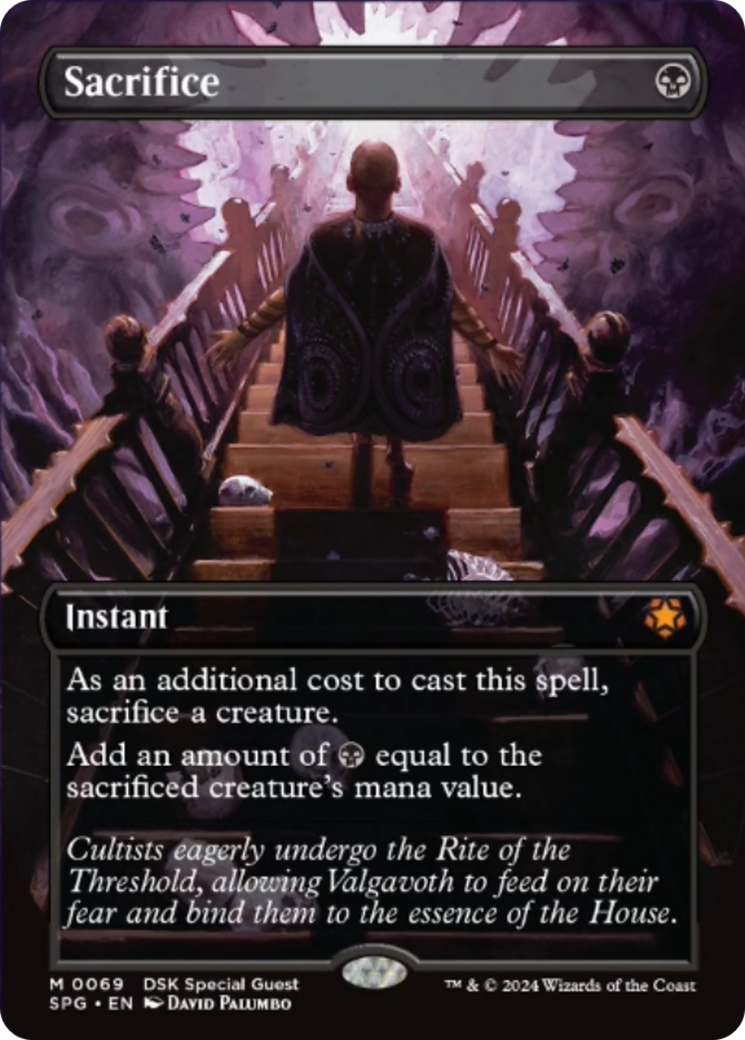 Sacrifice (Borderless) [Duskmourn: House of Horror Special Guests] - Trinity Hobby