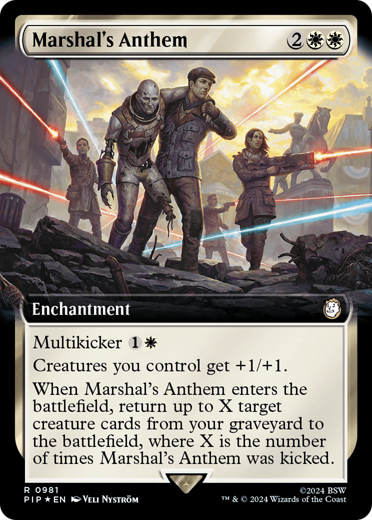 Marshal's Anthem (Extended Art) (Surge Foil) [Fallout] - Trinity Hobby