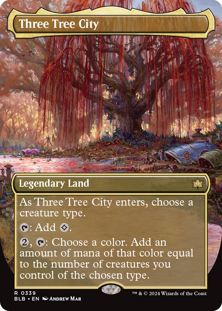 Three Tree City (Borderless) (0339) [Bloomburrow] - Trinity Hobby