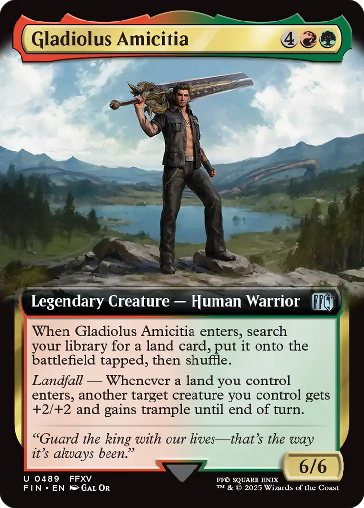 Gladiolus Amicitia  [Foil]  (FIN-489) - [FINAL FANTASY]: (Extended Art)