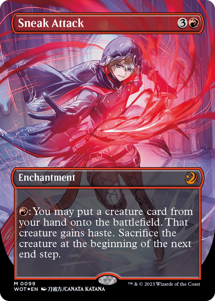 Sneak Attack (Anime Borderless) (Confetti Foil) [Wilds of Eldraine: Enchanting Tales] - Trinity Hobby