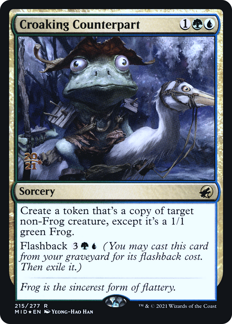 Croaking Counterpart [Innistrad: Midnight Hunt Prerelease Promos] - Trinity Hobby