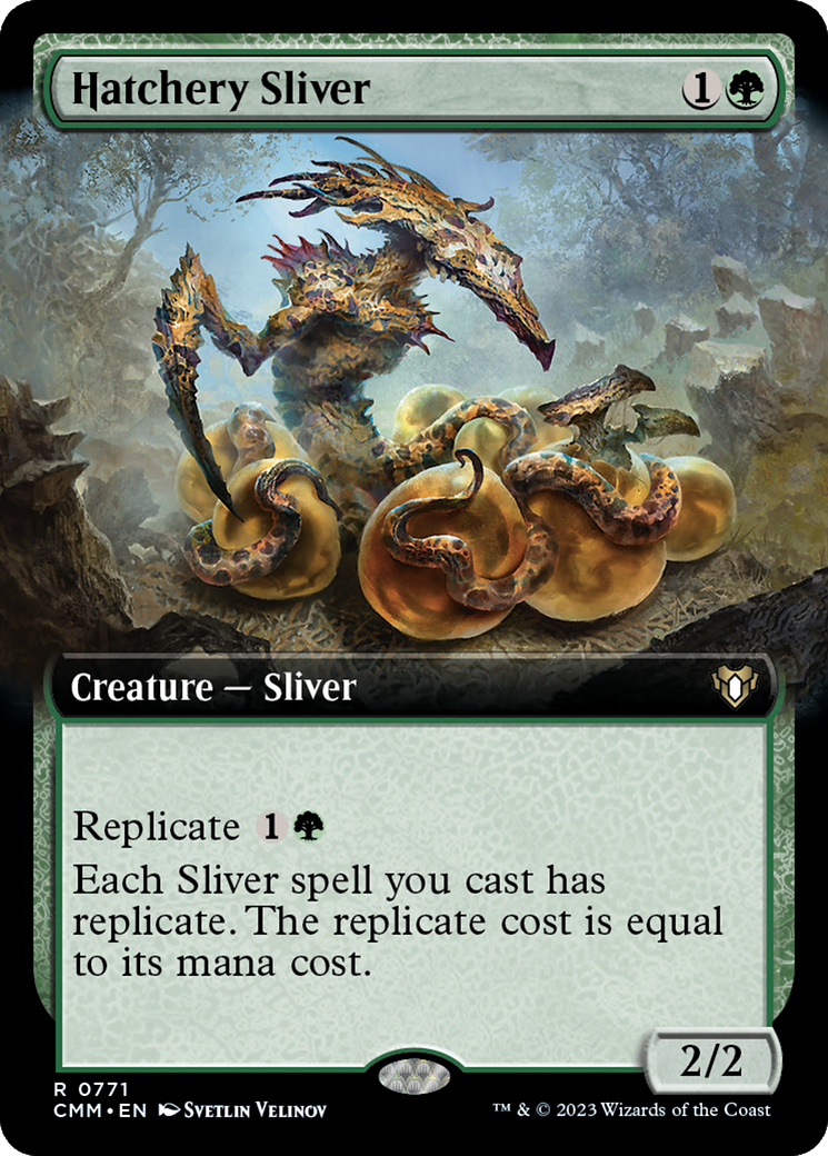 Hatchery Sliver (Extended Art) [Commander Masters] - Trinity Hobby