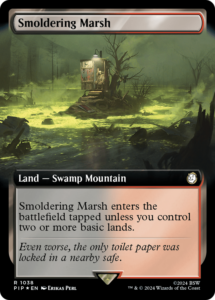 Smoldering Marsh (Extended Art) (Surge Foil) [Fallout] - Trinity Hobby