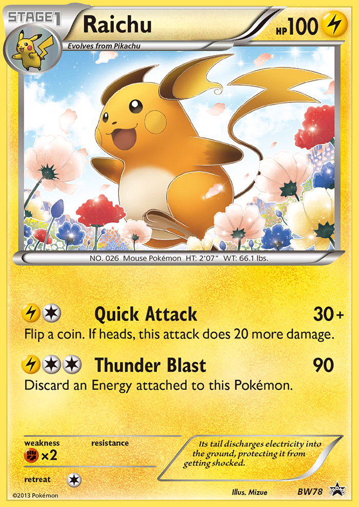 Raichu (BW78) [Black & White: Black Star Promos] - Trinity Hobby