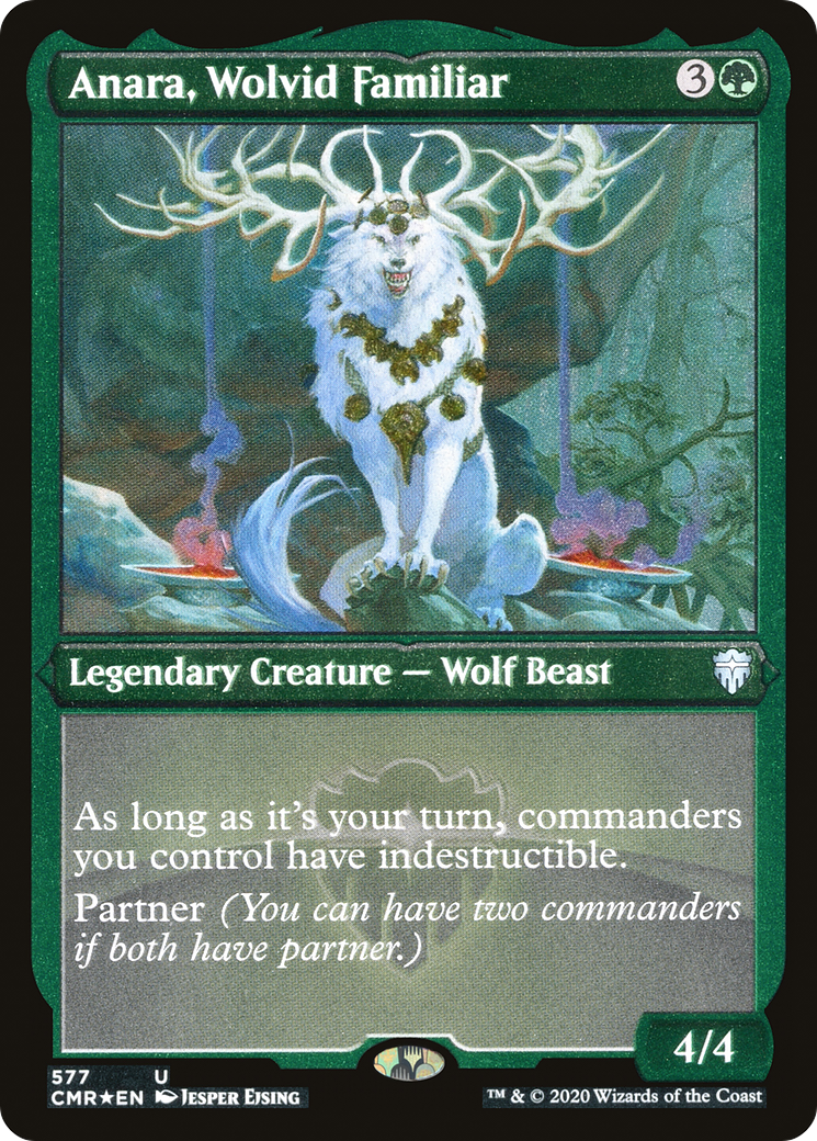 Anara, Wolvid Familiar (Etched) [Commander Legends] - Trinity Hobby