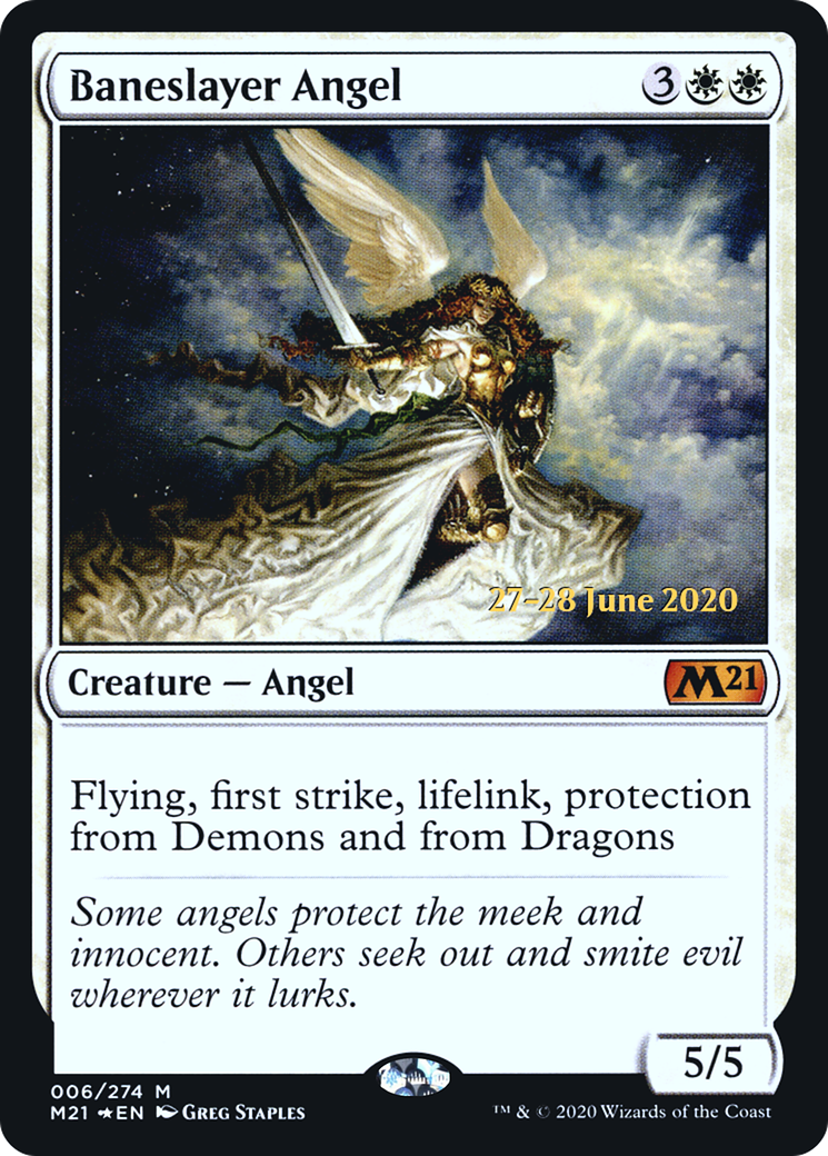 Baneslayer Angel [Core Set 2021 Prerelease Promos] - Trinity Hobby