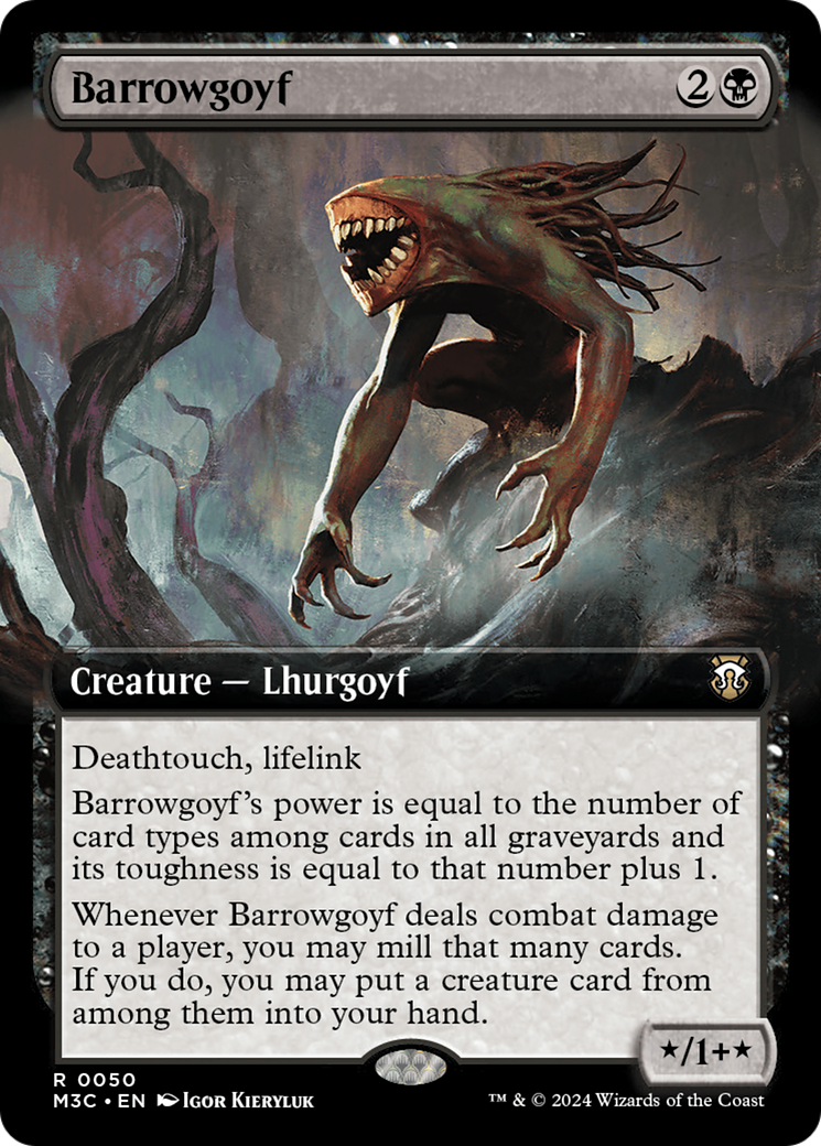 Barrowgoyf (Extended Art) (Ripple Foil) [Modern Horizons 3 Commander] - Trinity Hobby