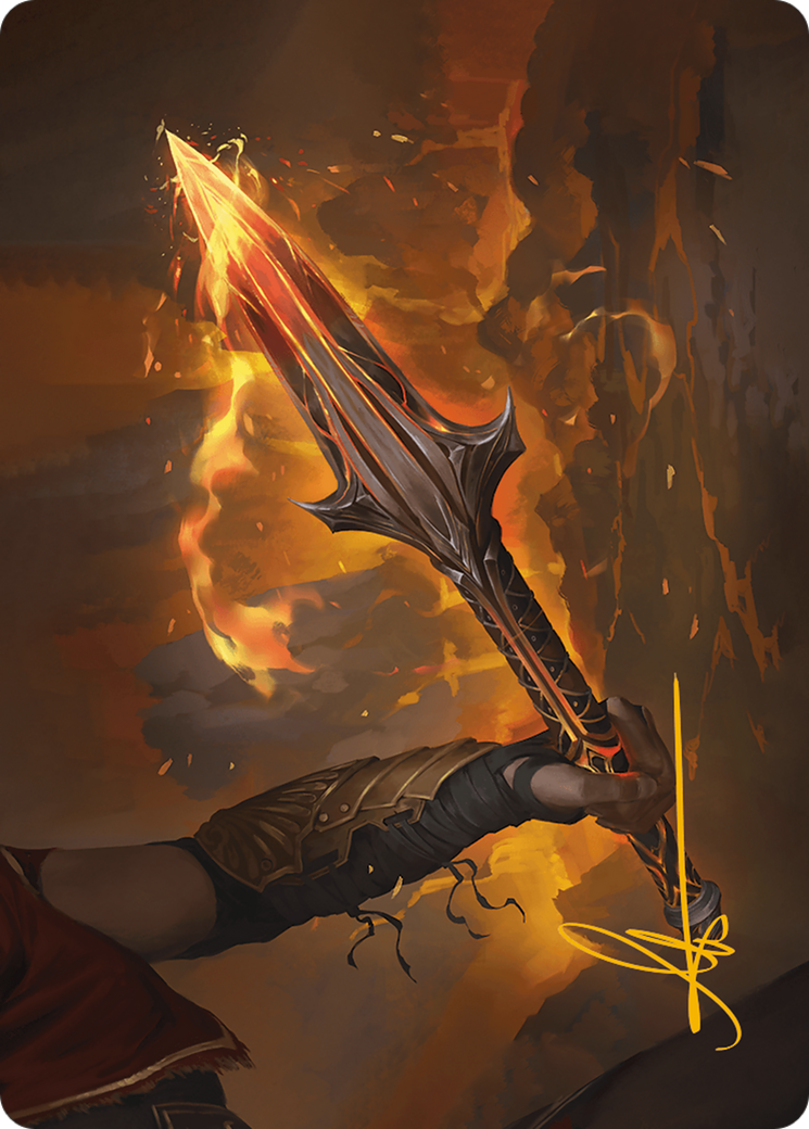 The Spear of Leonidas Art Card (Gold-Stamped Signature)  (ASACR-004) - [Assassin's Creed Art Series] (Borderless) - Trinity Hobby