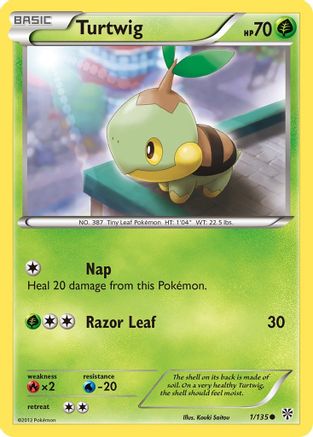 Turtwig (1/135) [Black & White: Plasma Storm] - Trinity Hobby