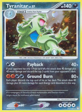 Tyranitar (17/123) [Diamond & Pearl: Mysterious Treasures] - Trinity Hobby