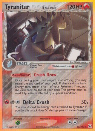 Tyranitar (16/113) (Delta Species) (Stamped) [EX: Delta Species] - Trinity Hobby