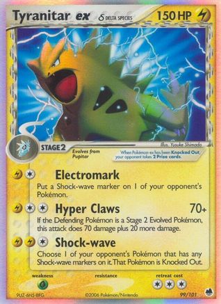 Tyranitar ex (99/101) (Delta Species) [EX: Dragon Frontiers] - Trinity Hobby