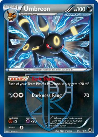 Umbreon (64/116) [Black & White: Plasma Freeze] - Trinity Hobby