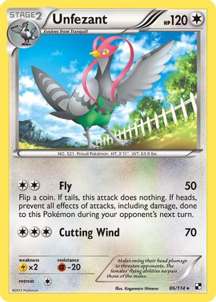 Unfezant (86/114) [Black & White: Base Set] - Trinity Hobby