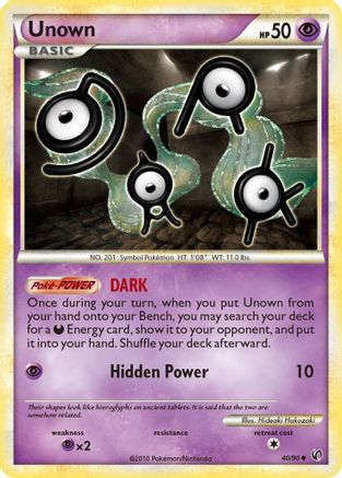 Unown (40/90) [HeartGold & SoulSilver: Undaunted] - Trinity Hobby