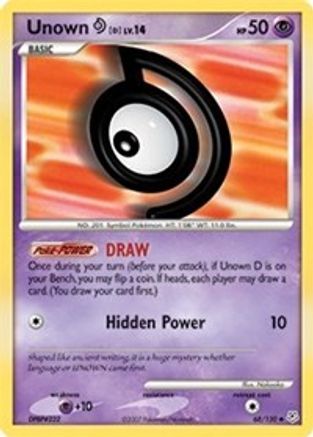 Unown D (68/130) [Diamond & Pearl: Base Set] - Trinity Hobby
