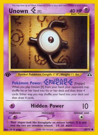Unown [E] (67/75) [Neo Discovery Unlimited] - Trinity Hobby
