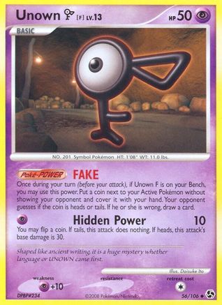 Unown F (56/106) [Diamond & Pearl: Great Encounters] - Trinity Hobby
