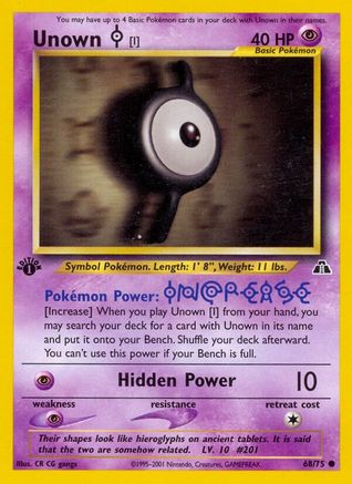 Unown [I] (68/75) [Neo Discovery 1st Edition] - Trinity Hobby