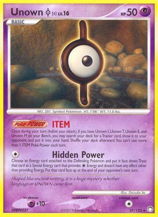 Unown I (37/123) [Diamond & Pearl: Mysterious Treasures] - Trinity Hobby