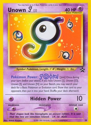Unown [J] (38) [Wizards of the Coast: Black Star Promos] - Trinity Hobby
