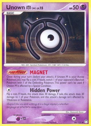 Unown M (66/123) [Diamond & Pearl: Mysterious Treasures] - Trinity Hobby