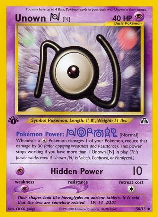 Unown [N] (50/75) [Neo Discovery Unlimited] - Trinity Hobby