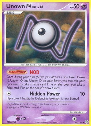 Unown N (69/132) [Diamond & Pearl: Secret Wonders] - Trinity Hobby