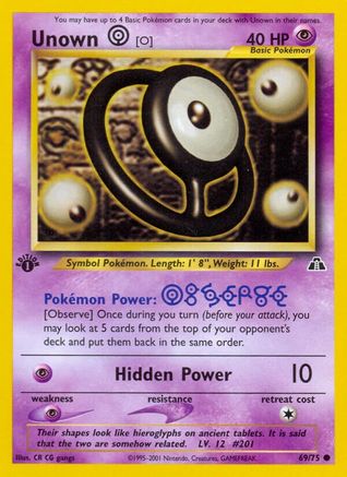 Unown [O] (69/75) [Neo Discovery Unlimited] - Trinity Hobby