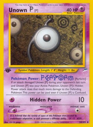 Unown [P] (58/105) [Neo Destiny Unlimited] - Trinity Hobby