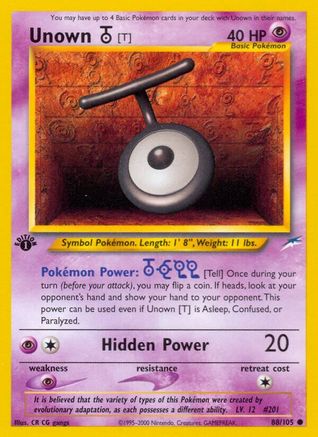Unown [T] (88/105) [Neo Destiny Unlimited] - Trinity Hobby