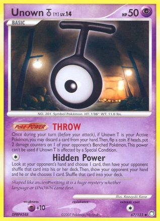 Unown T (67/123) [Diamond & Pearl: Mysterious Treasures] - Trinity Hobby