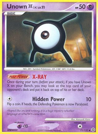 Unown X (71/132) [Diamond & Pearl: Secret Wonders] - Trinity Hobby