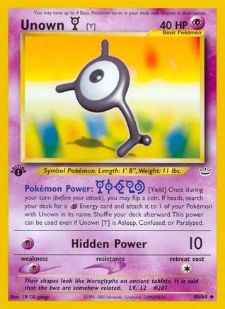 Unown [Y] (40/64) [Neo Revelation 1st Edition] - Trinity Hobby