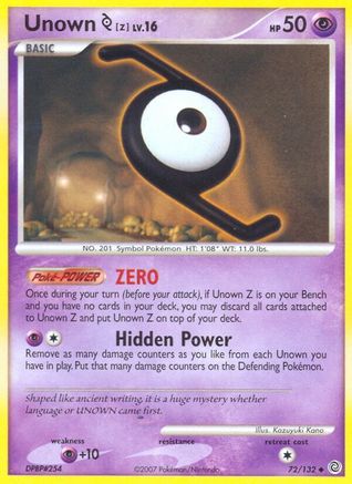 Unown Z (72/132) [Diamond & Pearl: Secret Wonders] - Trinity Hobby