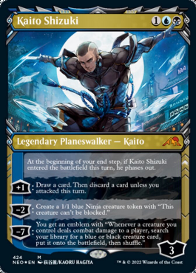 Kaito Shizuki (Showcase) (Foil Etched) [Kamigawa: Neon Dynasty] - Trinity Hobby