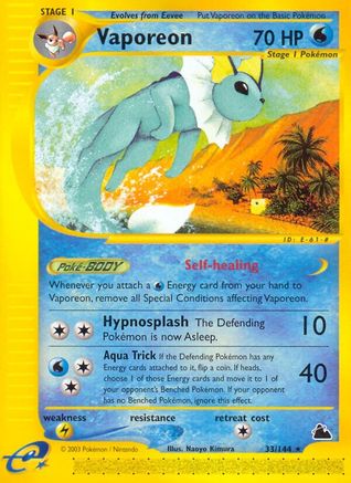 Vaporeon (33/144) [Skyridge] - Trinity Hobby
